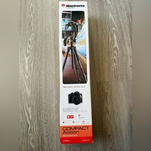 Manfrotto New in Box Compact Camera Tripod with Joystick Head 61”  $169